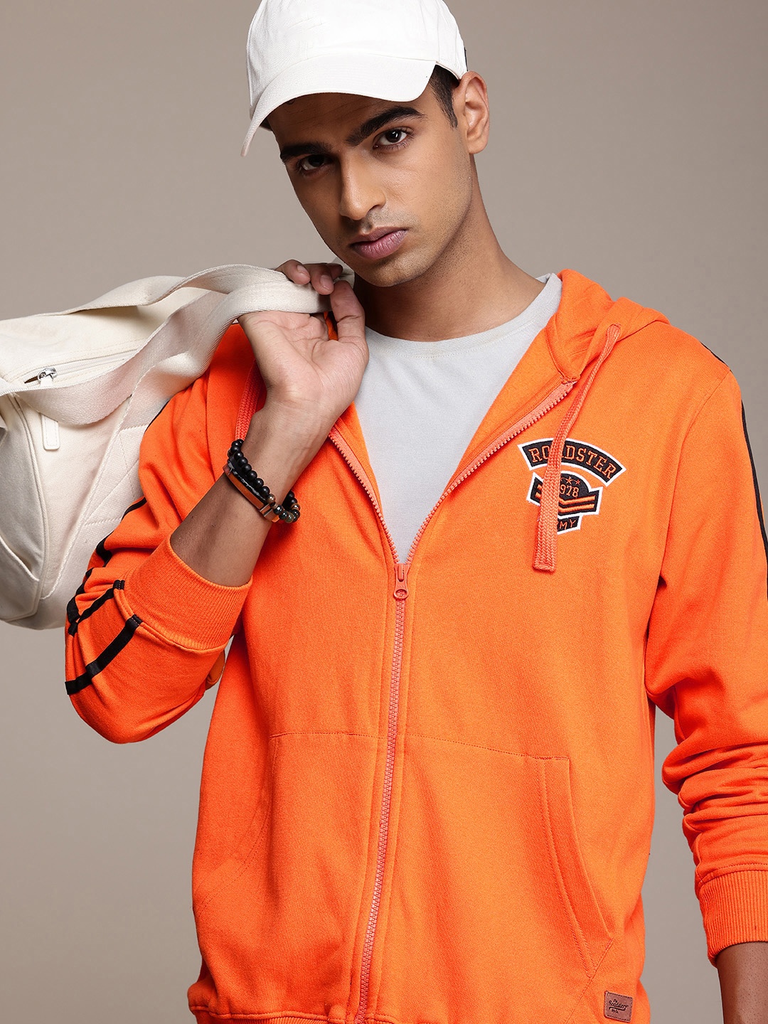 

The Roadster Life Co. Long Sleeves Hooded Sweatshirt, Orange
