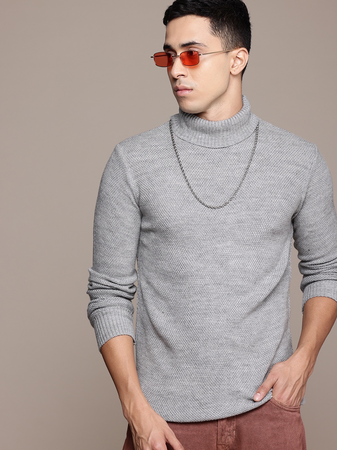 

The Roadster Lifestyle Co. Turtleneck Pullover, Grey