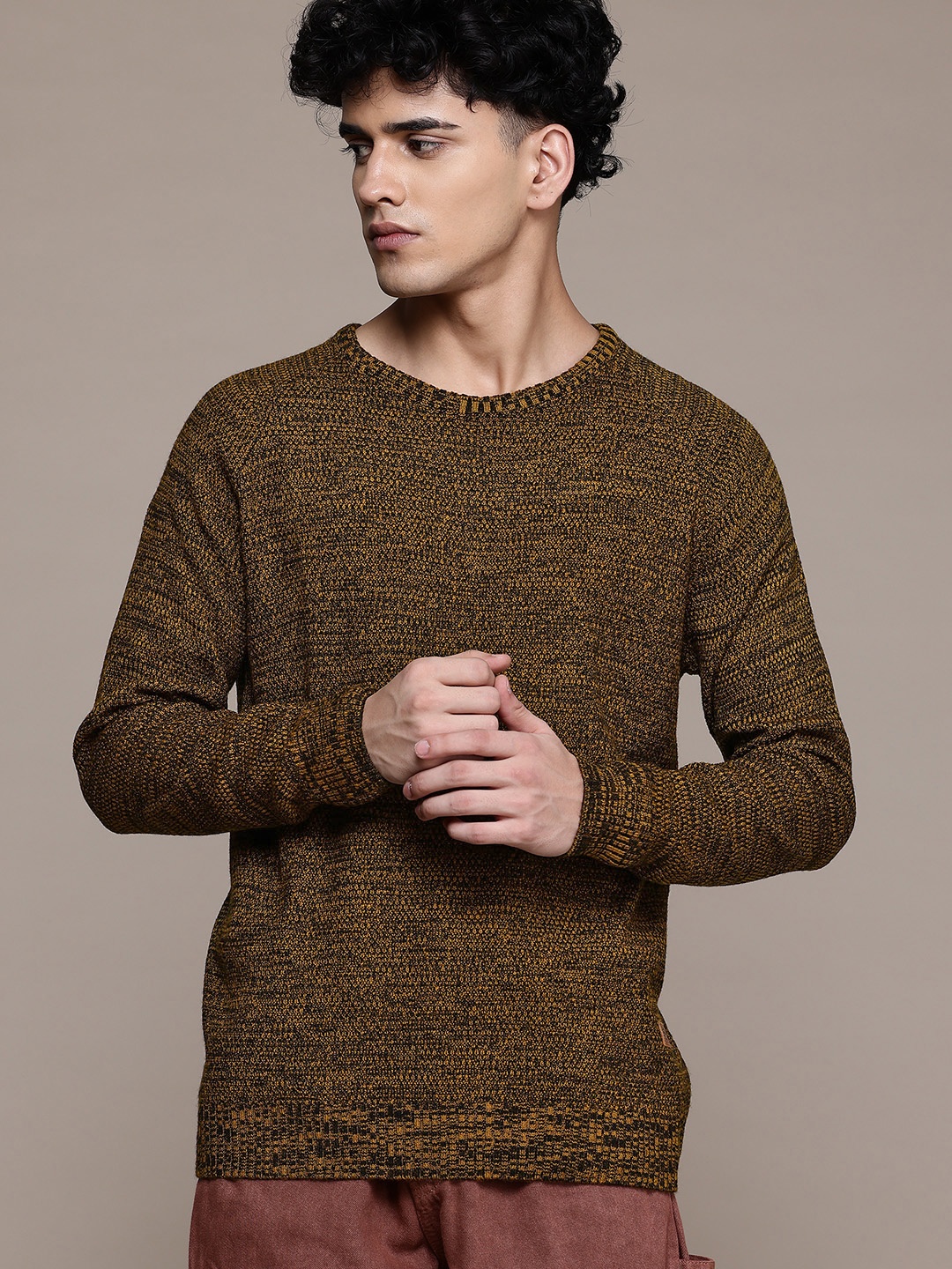 

The Roadster Lifestyle Co. Longline Pure Acrylic Pullover, Mustard