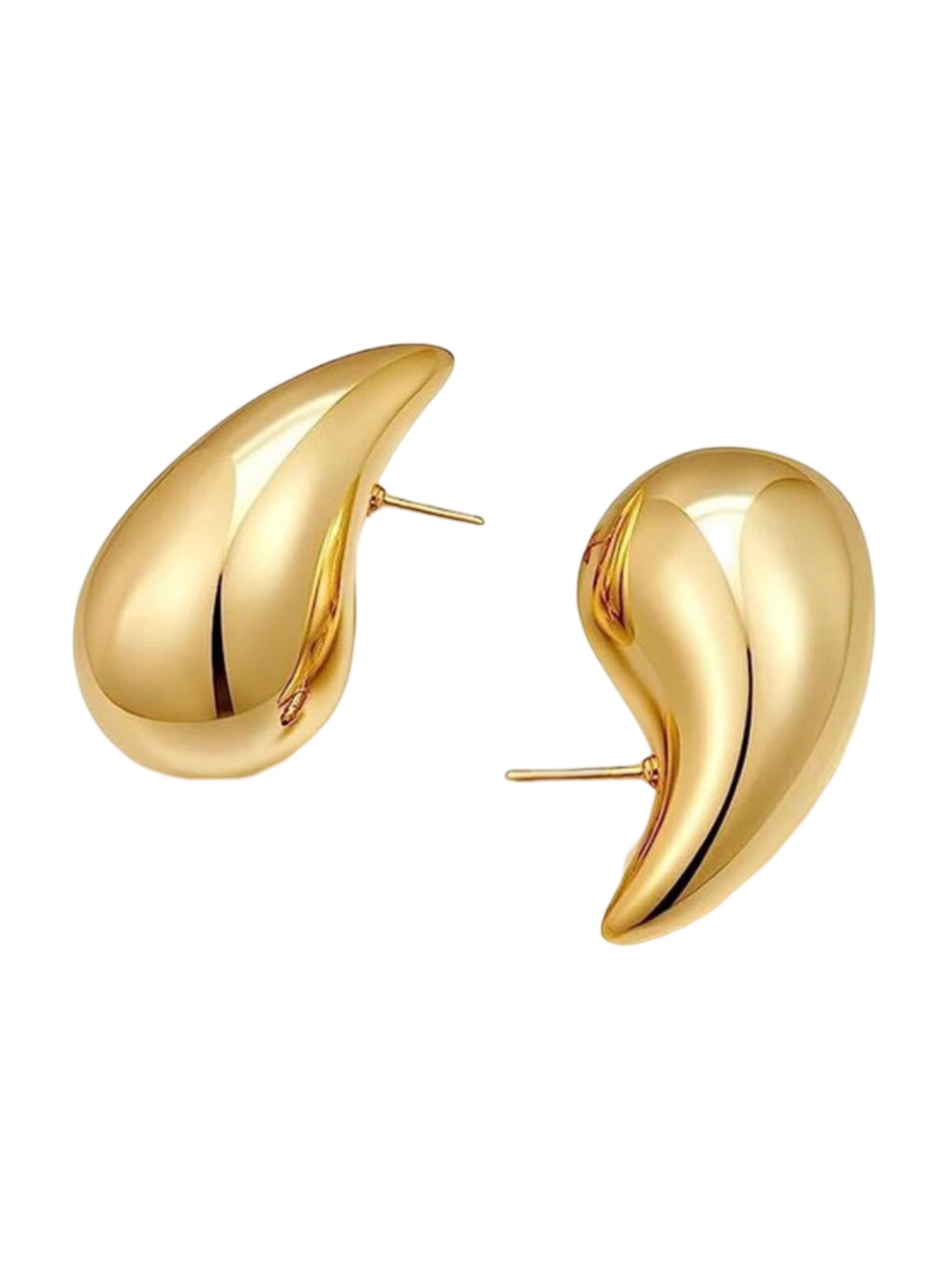 

Xivir Stainless Steel Gold-Plated Teardrop Shaped Studs Earrings