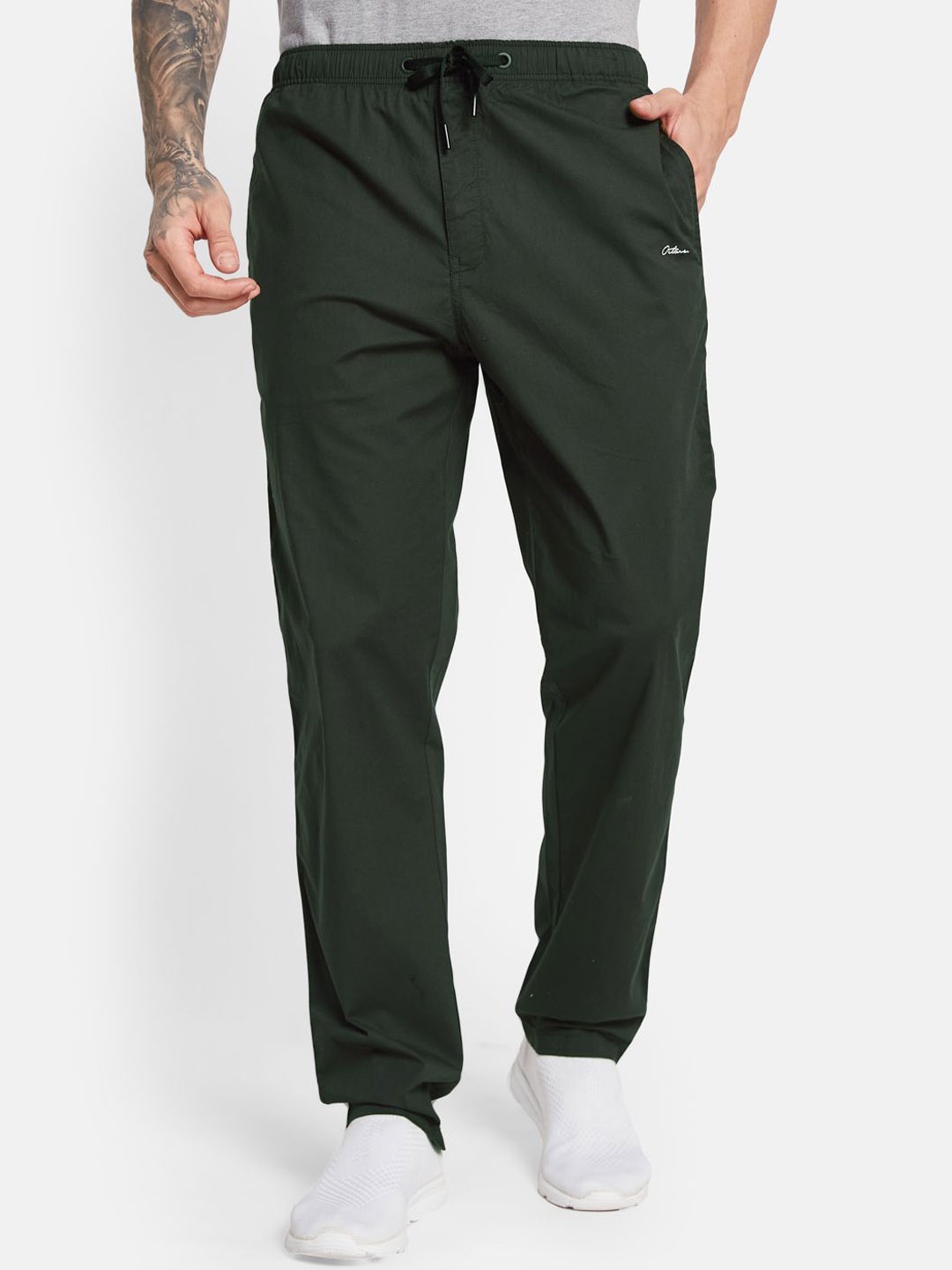 

Octave Men Cotton Track Pants, Olive