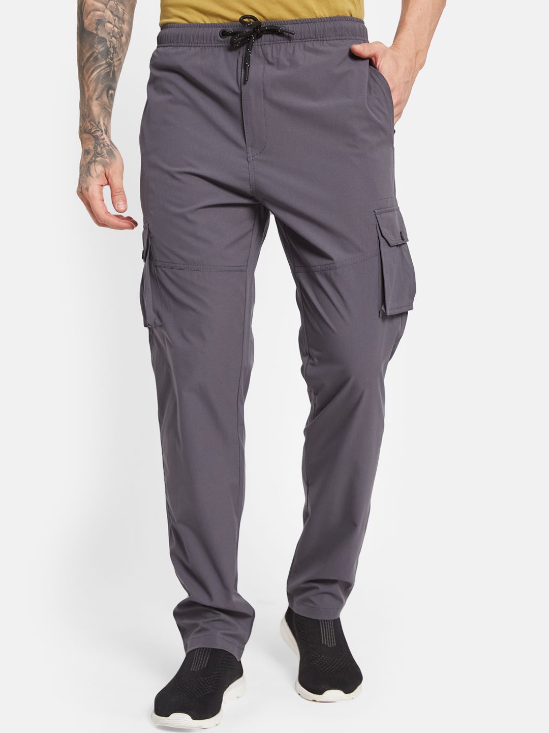 

Octave Men Cotton Mid Rise Track Pant, Grey