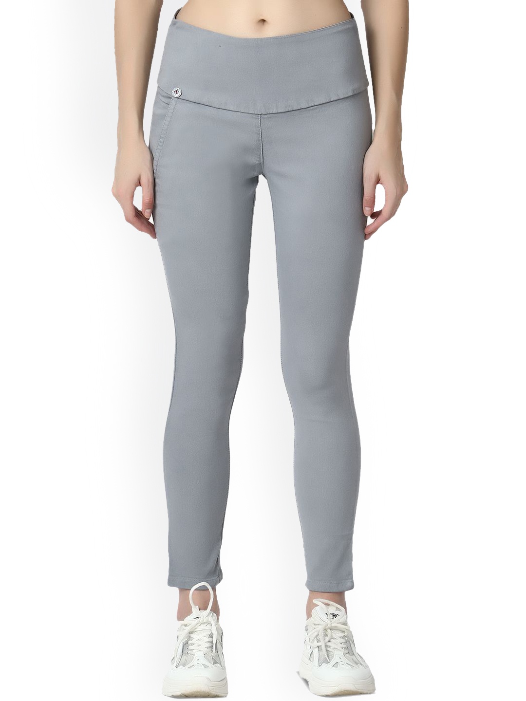 

3BUTTERFLIES Women High-Rise Tights, Grey