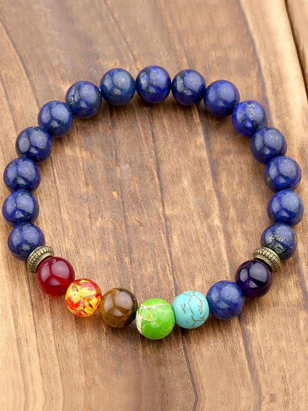 

Young & Forever Unisex Lapis Lazuli Elasticated Bracelet, Blue