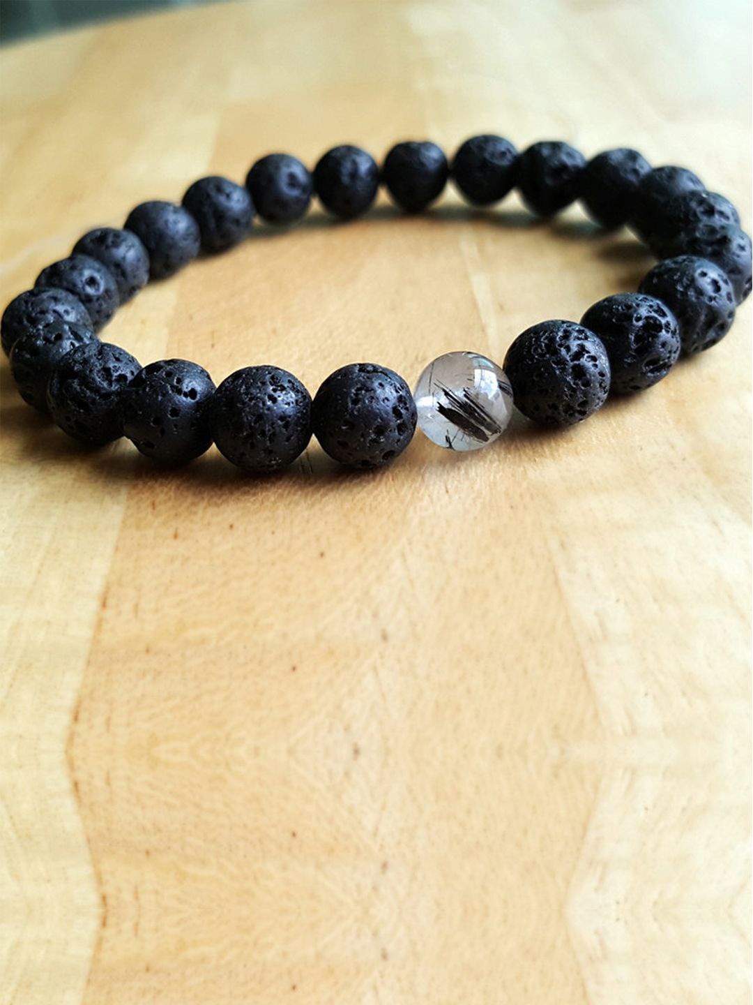 

Young & Forever Unisex Crystals Elasticated Bracelet, Black