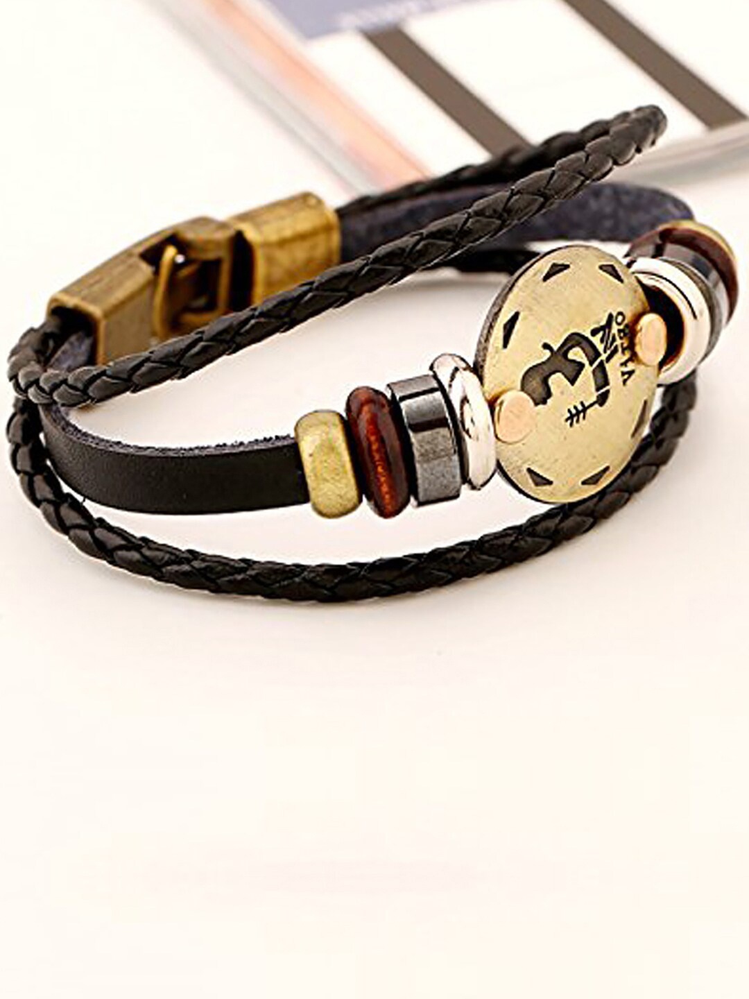 

Young & Forever Unisex Genuine Leather Wraparound Bracelet, Black