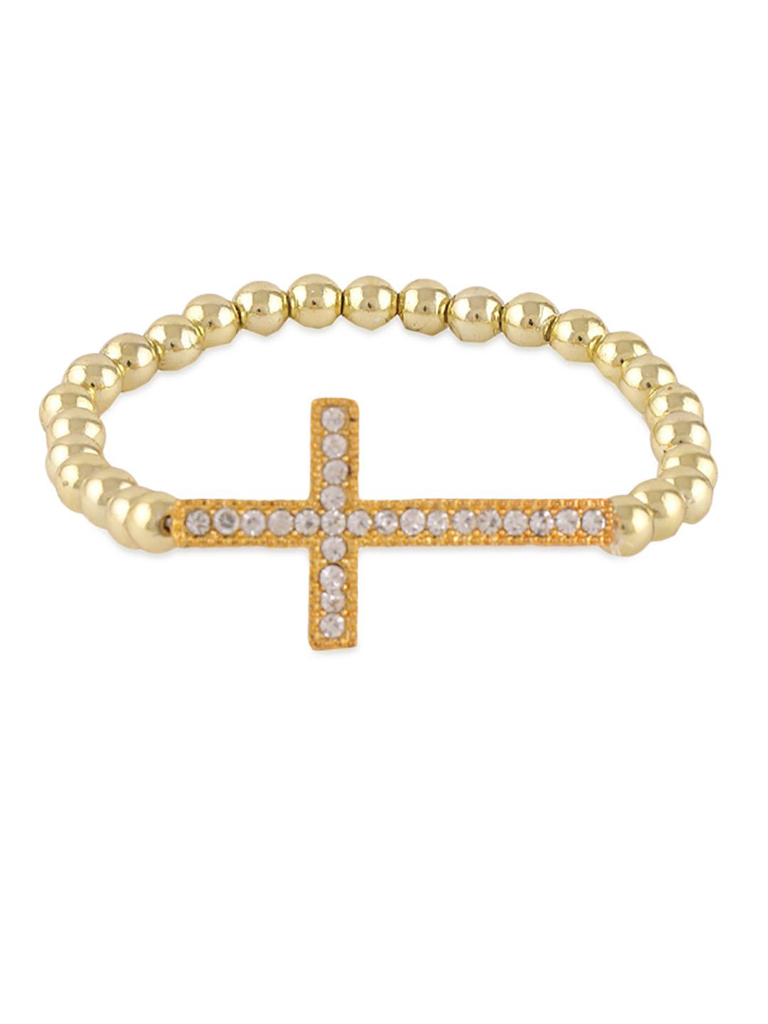 

Young & Forever Gold-Plated Cubic Zirconia Studded Charm Bracelet