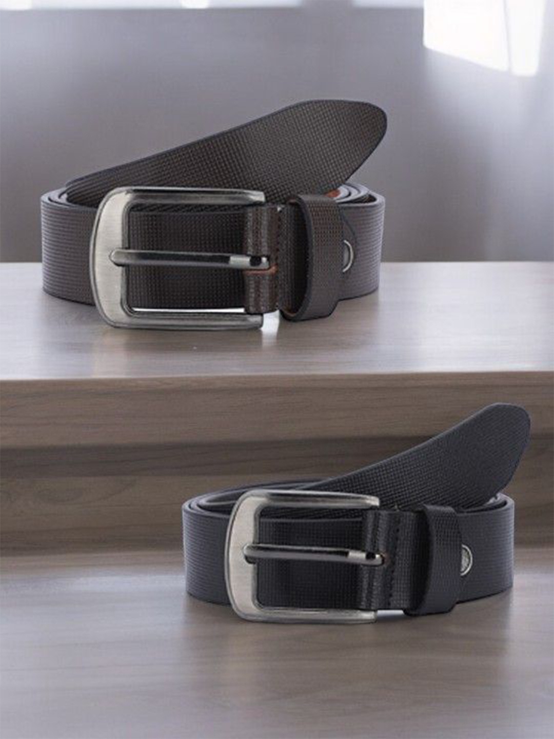 

The Roadster Lifestyle Co Men Set Of 2 Belts, Black