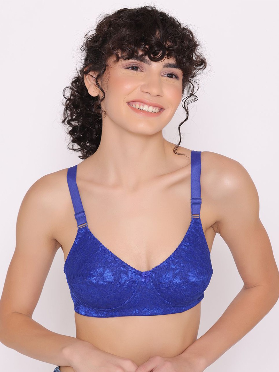 

INKURV Full Coverage Non Padded Non-Wired Everyday Bra With All Day Comfort, Blue