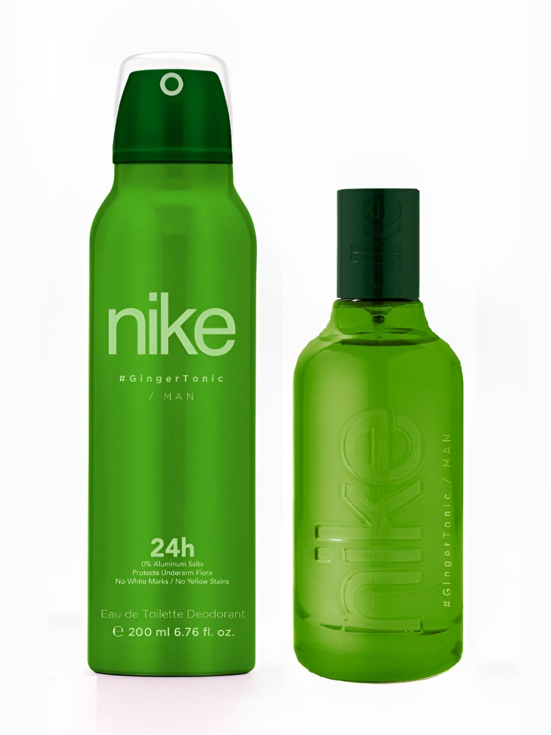 

Nike Men Set Of 2 GingerTonic Eau De Toilette 100ml & Deodorant 200ml, Green