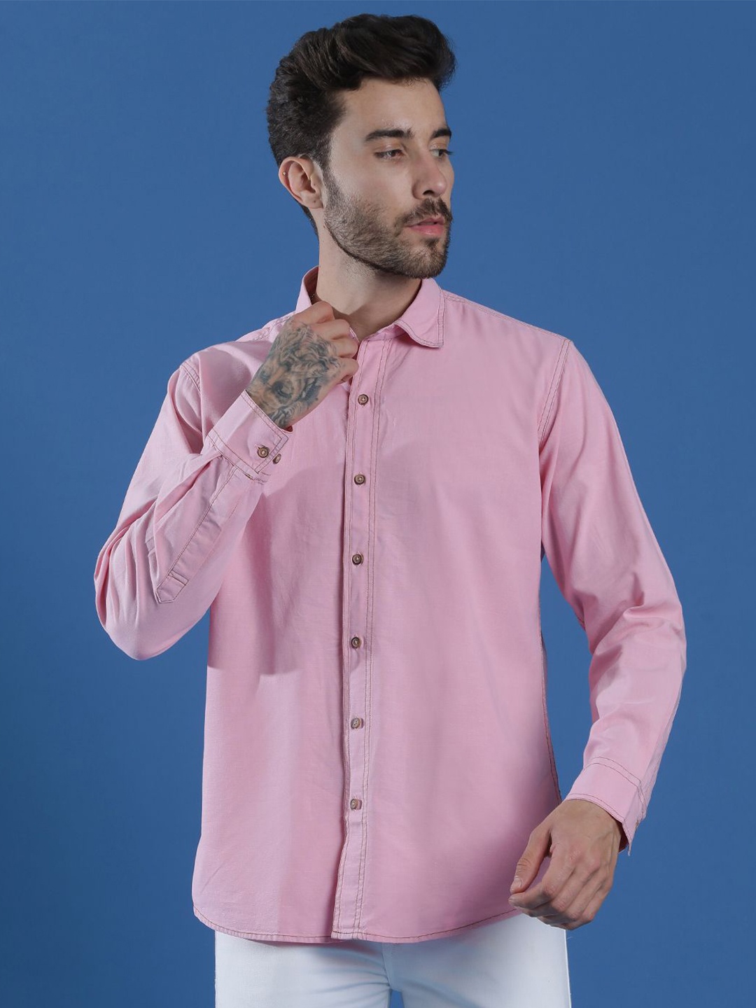 

EPPE Men Solid Smart Opaque Casual Shirt, Pink