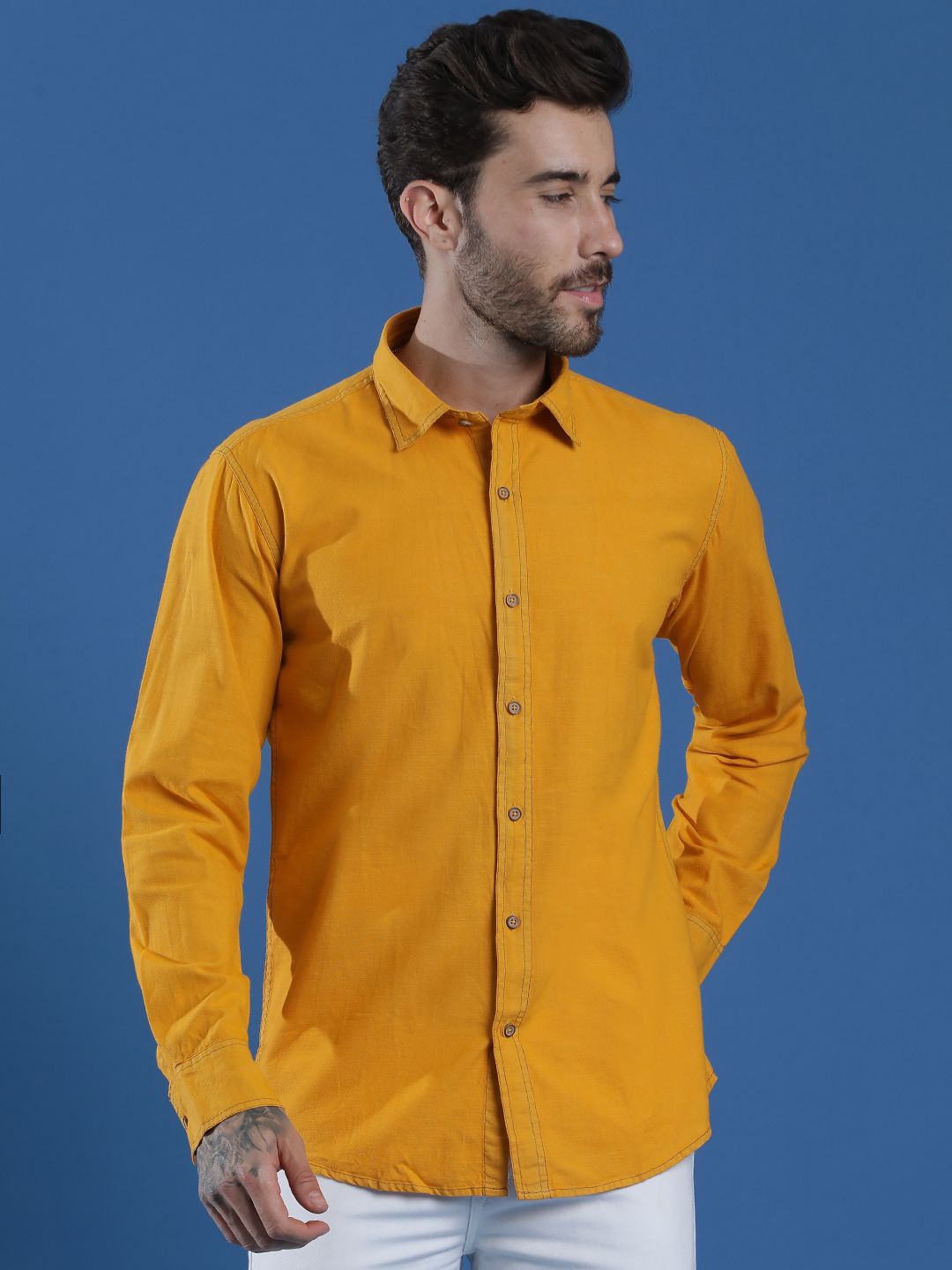 

EPPE Men Smart Opaque Casual Shirt, Orange