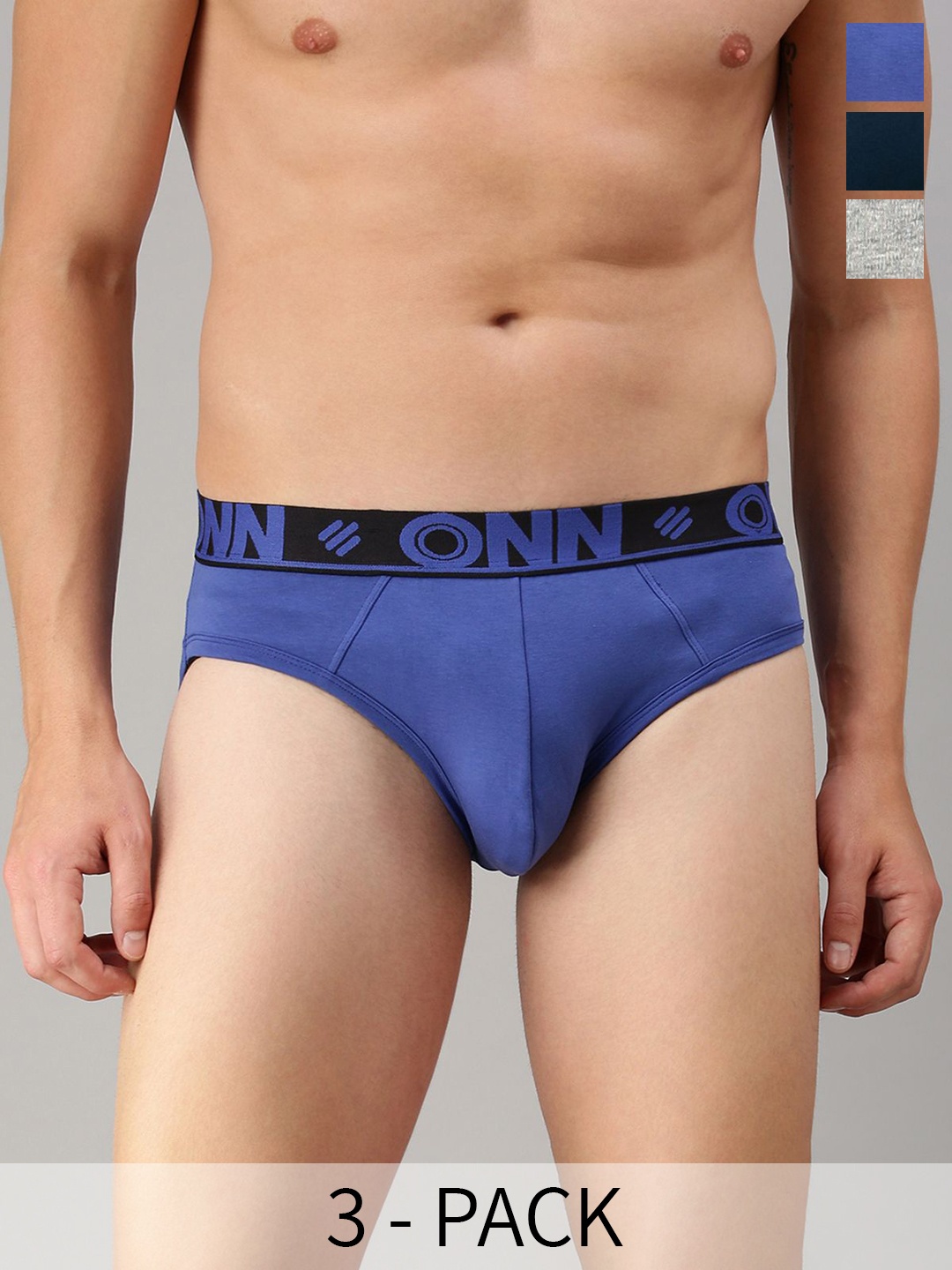 

ONN Pack Of 3 Assorted Pure Cotton Basic Briefs ONN_272_AST4_3PC