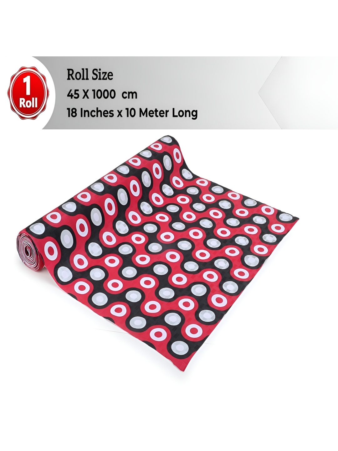 

Dakshya Industries Red & White Printed Water Resistant Shelf Liner Organiser