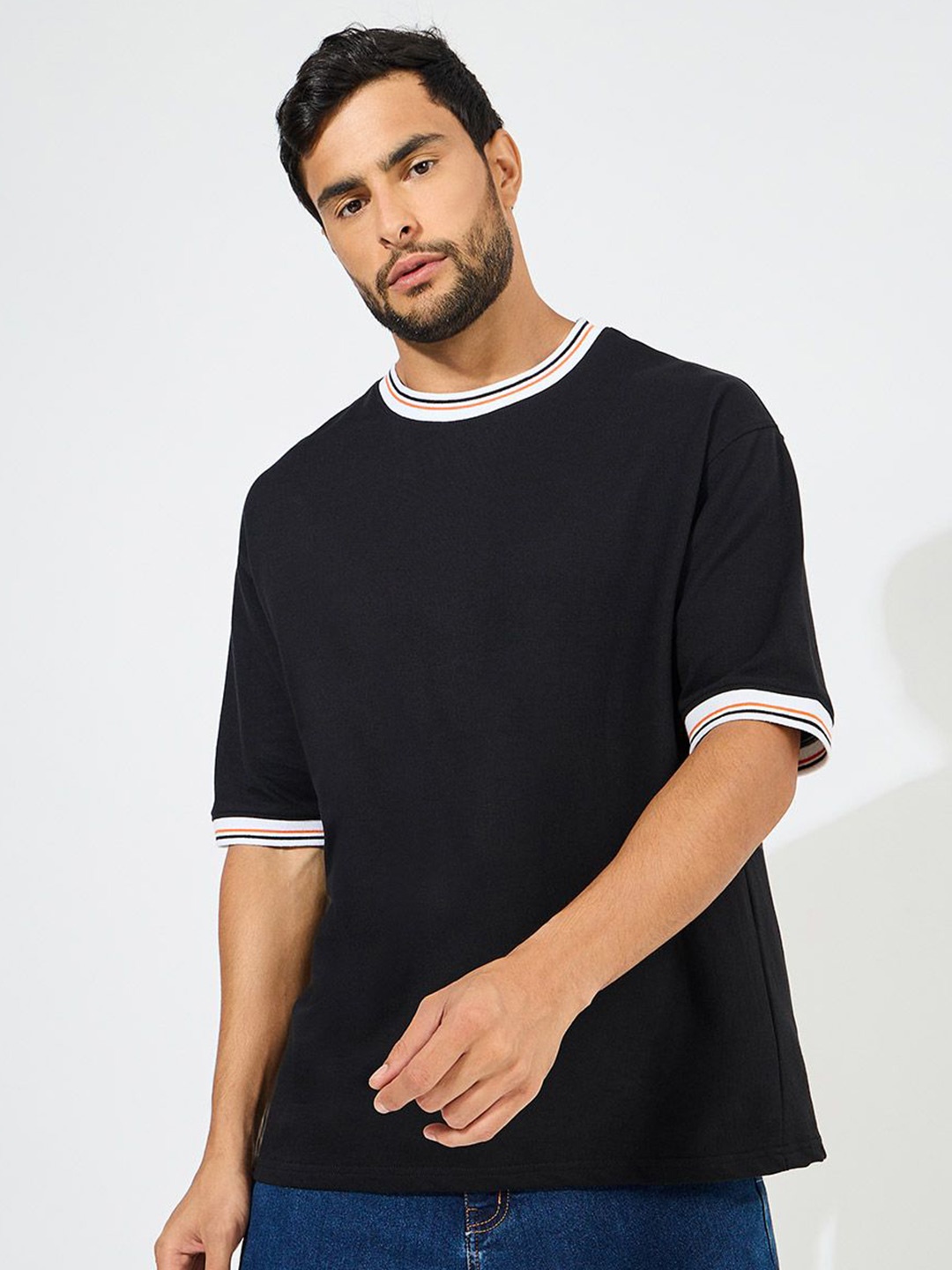 

Styli New Orleans Pelicans Drop-Shoulder Sleeves Pure Cotton Oversized T-shirt, Black