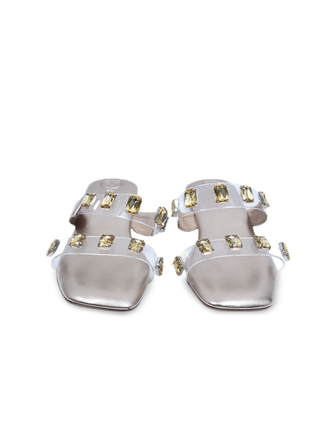 

Sana K Luxurious Footwear Women Open Toe Flats, Gold