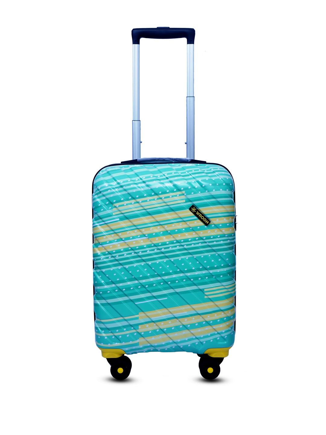 

WROGN Printed Venue Hard Trolley Bag - Medium, Blue