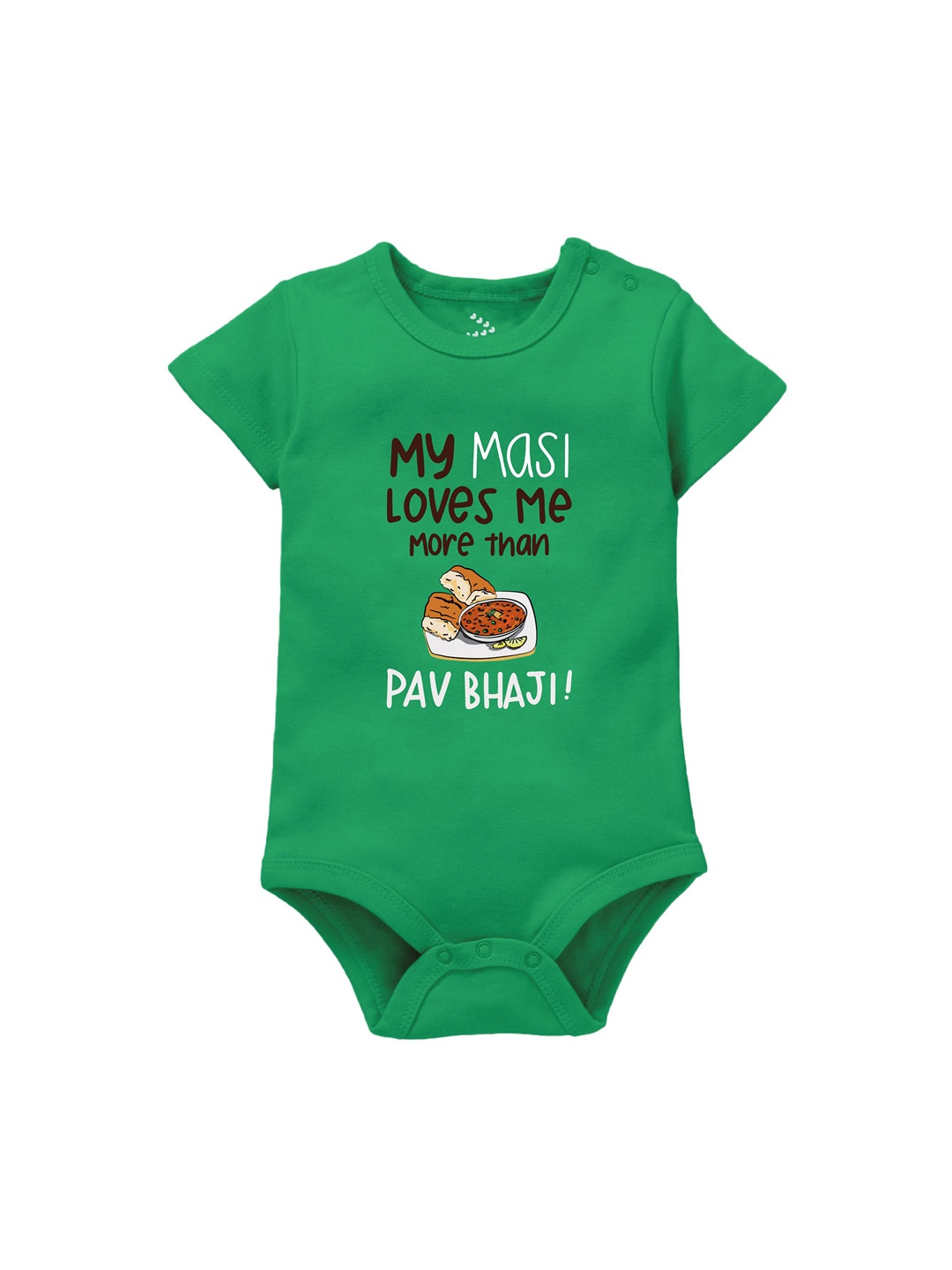 

Zeezeezoo Kids Printed Round Neck Bodysuit, Green