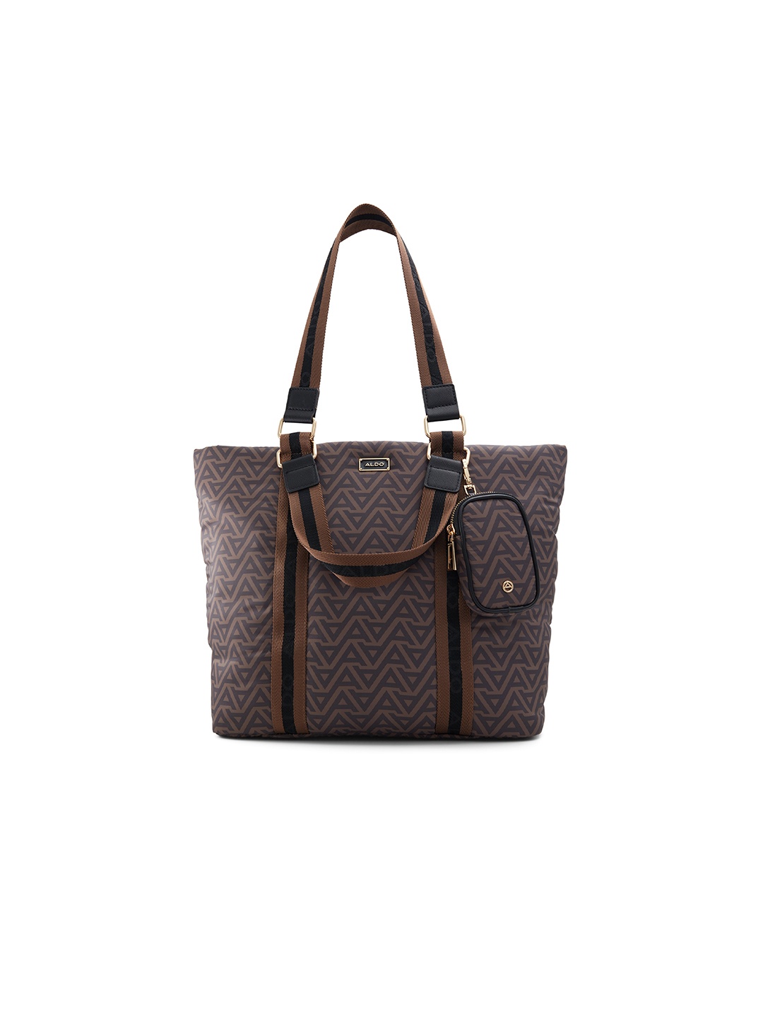 

ALDO Textured Structured Handheld Bag with Quilted, Brown