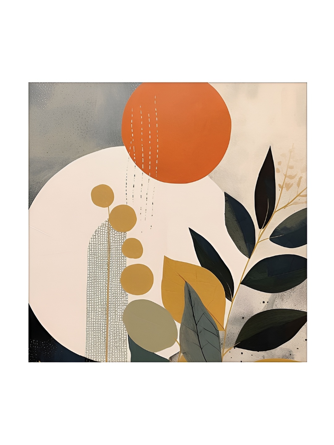 

RANDOM Beige & Orange Canvas Floral and Botanical Wall Art