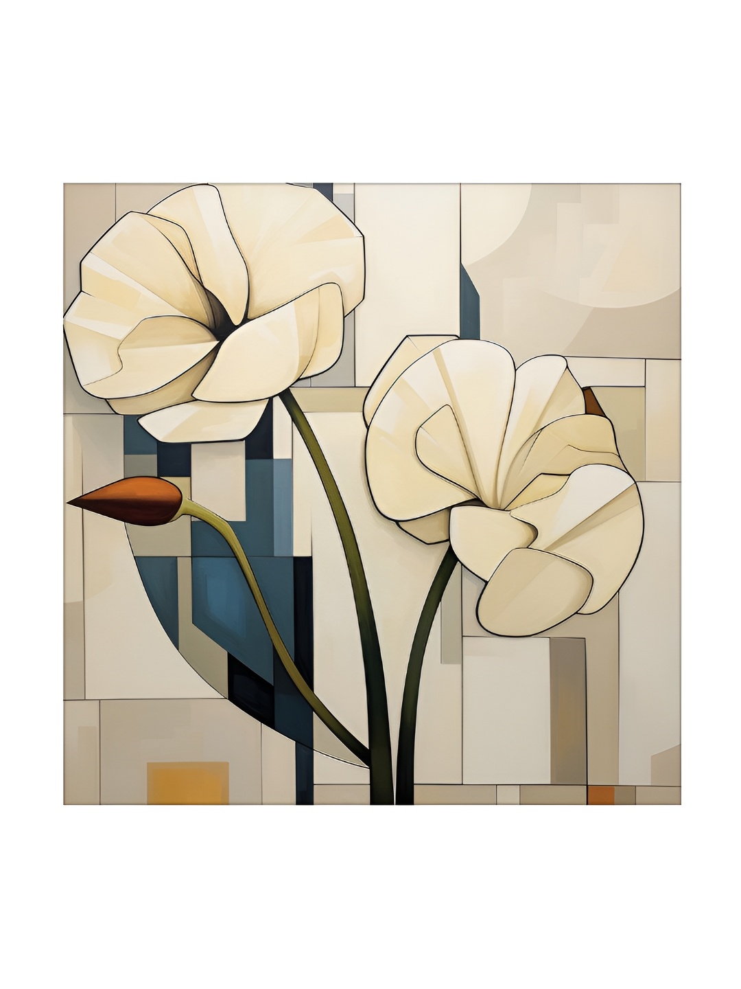 

RANDOM Brown & Blue Canvas Floral and Botanical Wall Art