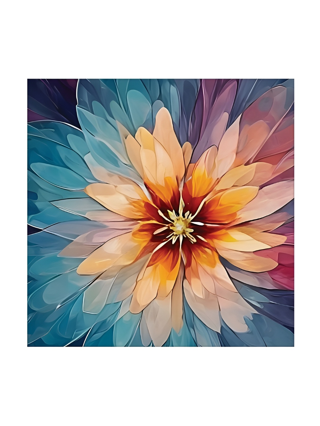 

RANDOM Blue & Orange Canvas Floral and Botanical Wall Art