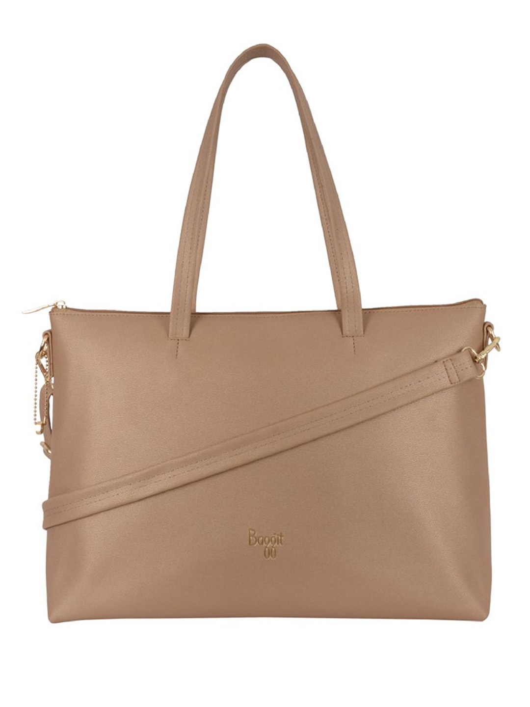 

Baggit Women PU Laptop Bag, Gold