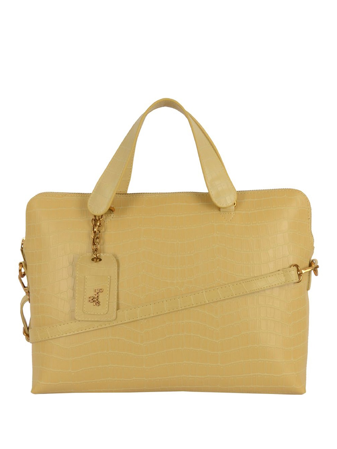 

Baggit Women PU Laptop Bag, Yellow