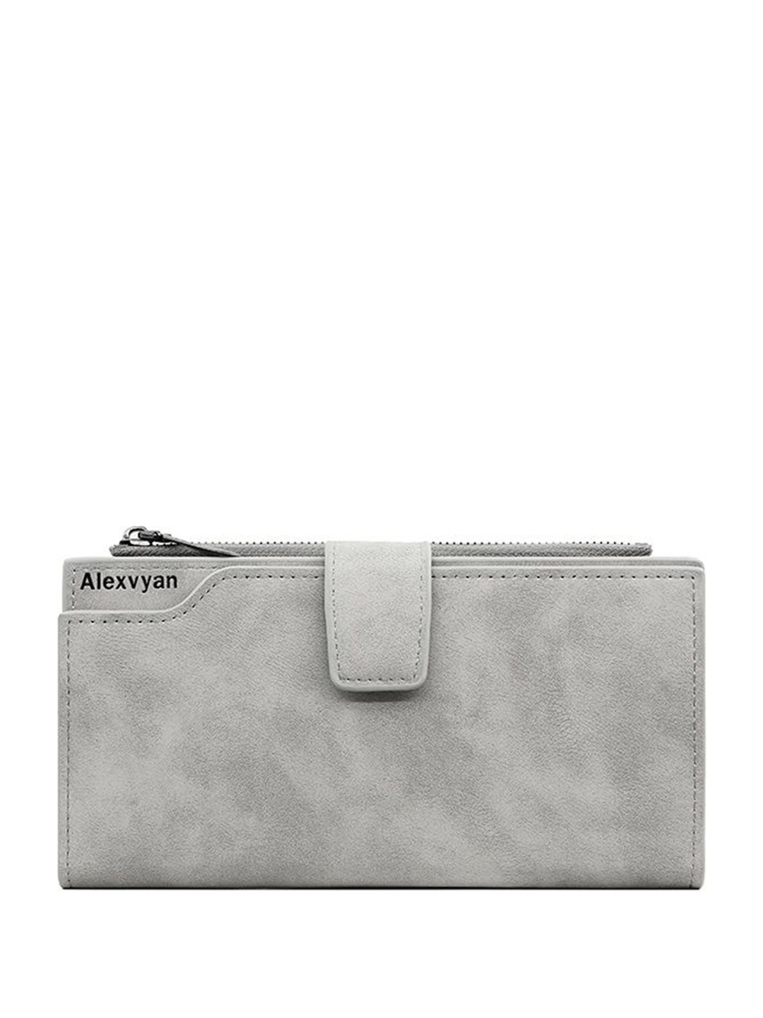 

Alexvyan Women Two Fold Wallet, Grey