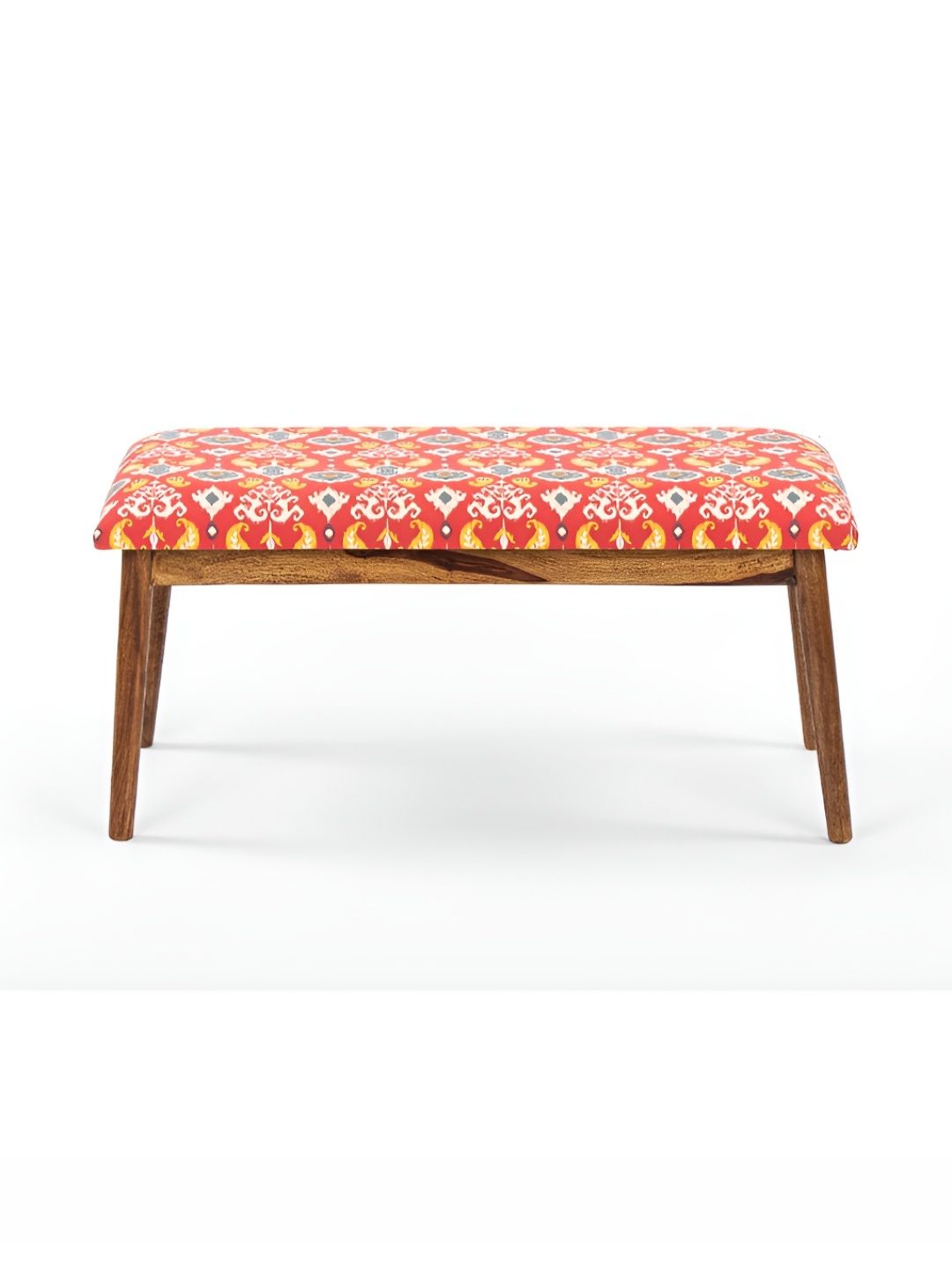 

Chumbak Orange Colored & Green Printed Lounge Chair