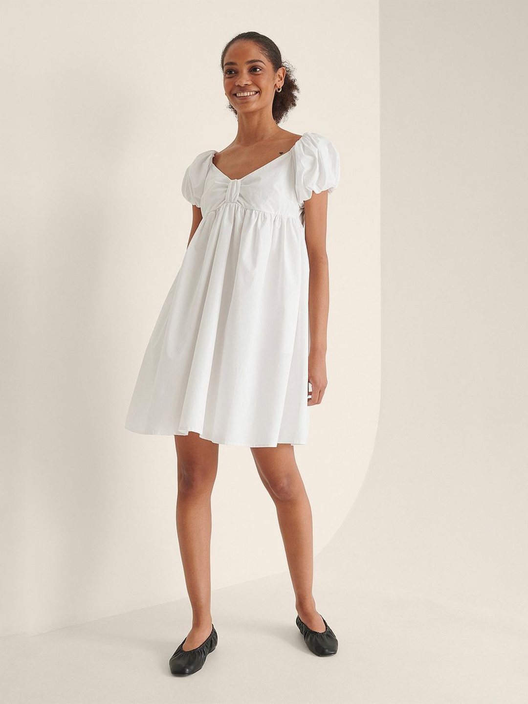 

The Roadster Lifestyle Co Fit and Flare Cotton Dress, White