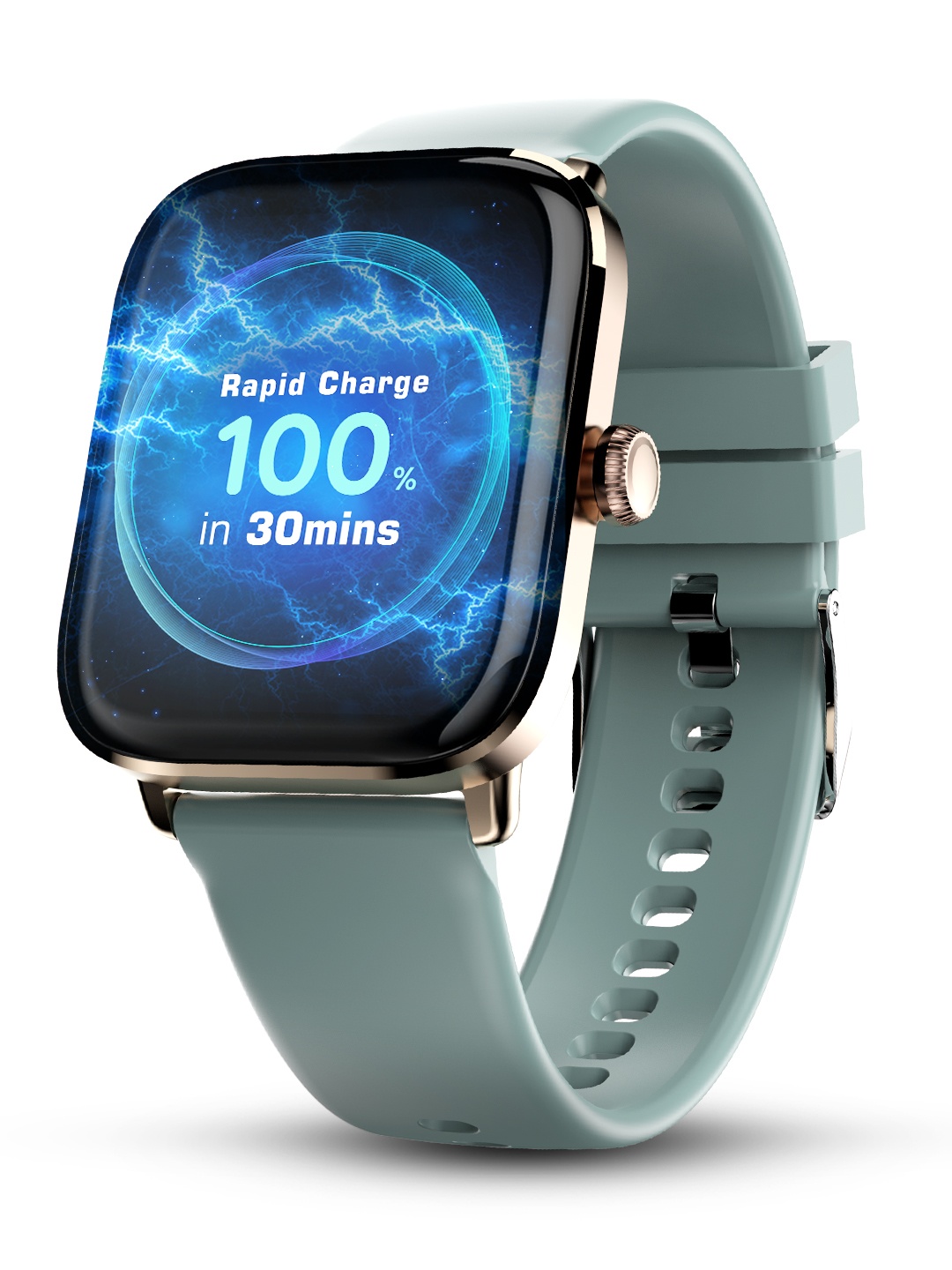 

pebble Ultra Rapid 30 Min Full Charge 1.83" HD Display, Premium Metal Built Smartwatch, Green