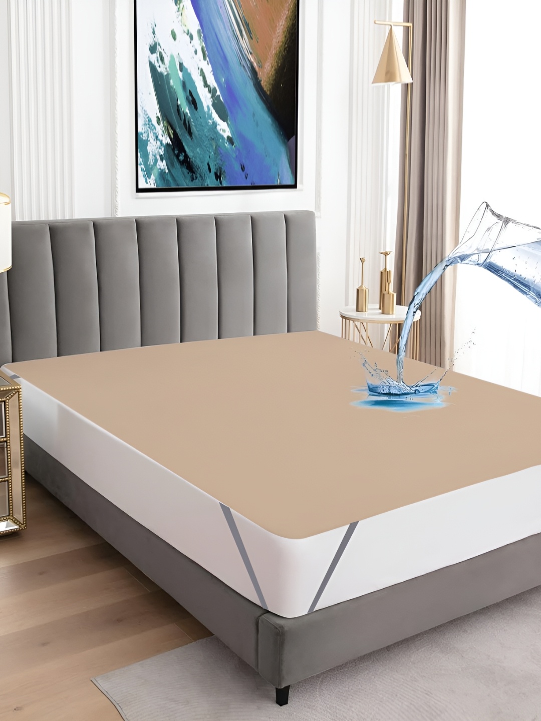 

BeyBee Beige Water Resistant Ultra Soft Terry Cotton Mattress Protector