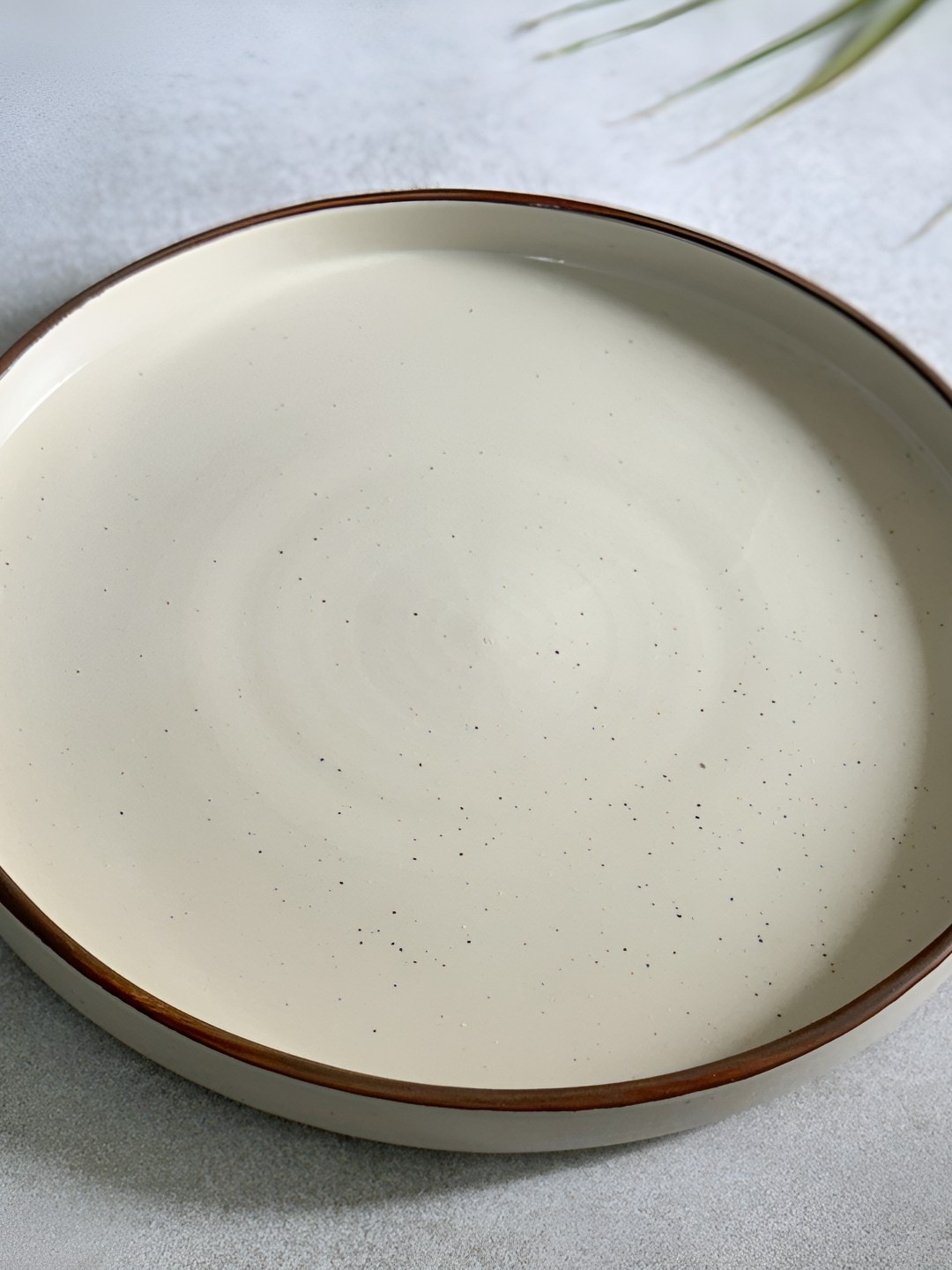 

Lupaava White Printed Ceramic Dinner Plate