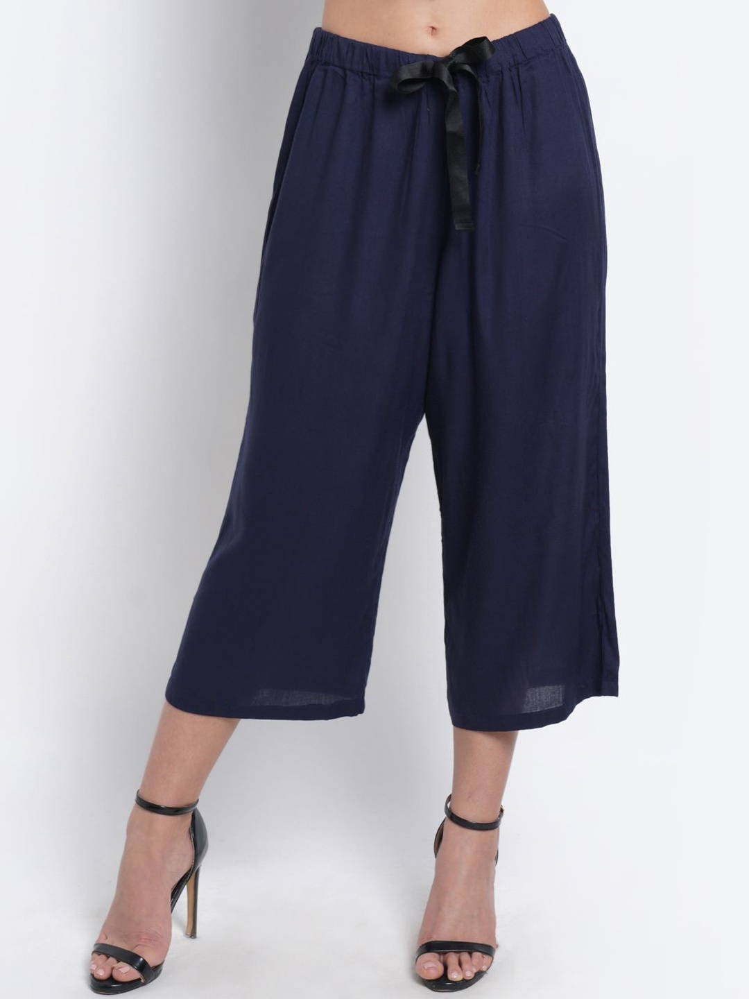 

Purple State Women Culottes Trousers, Blue