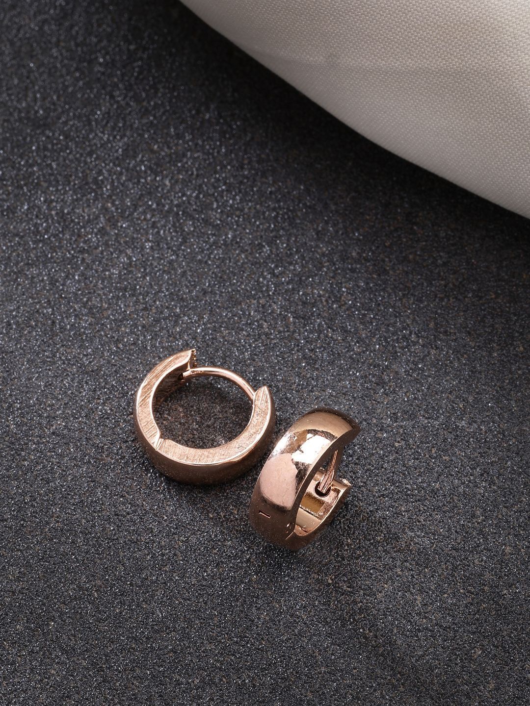 

NVR Contemporary Half Hoop Earrings, Rose gold