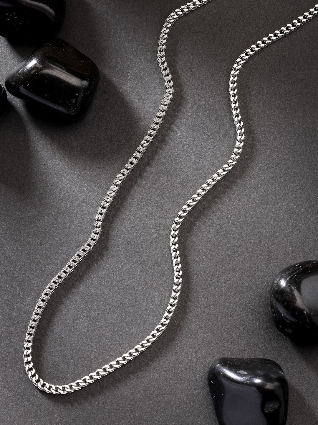 

NVR Men Silver-Plated Stainless Steel Chain