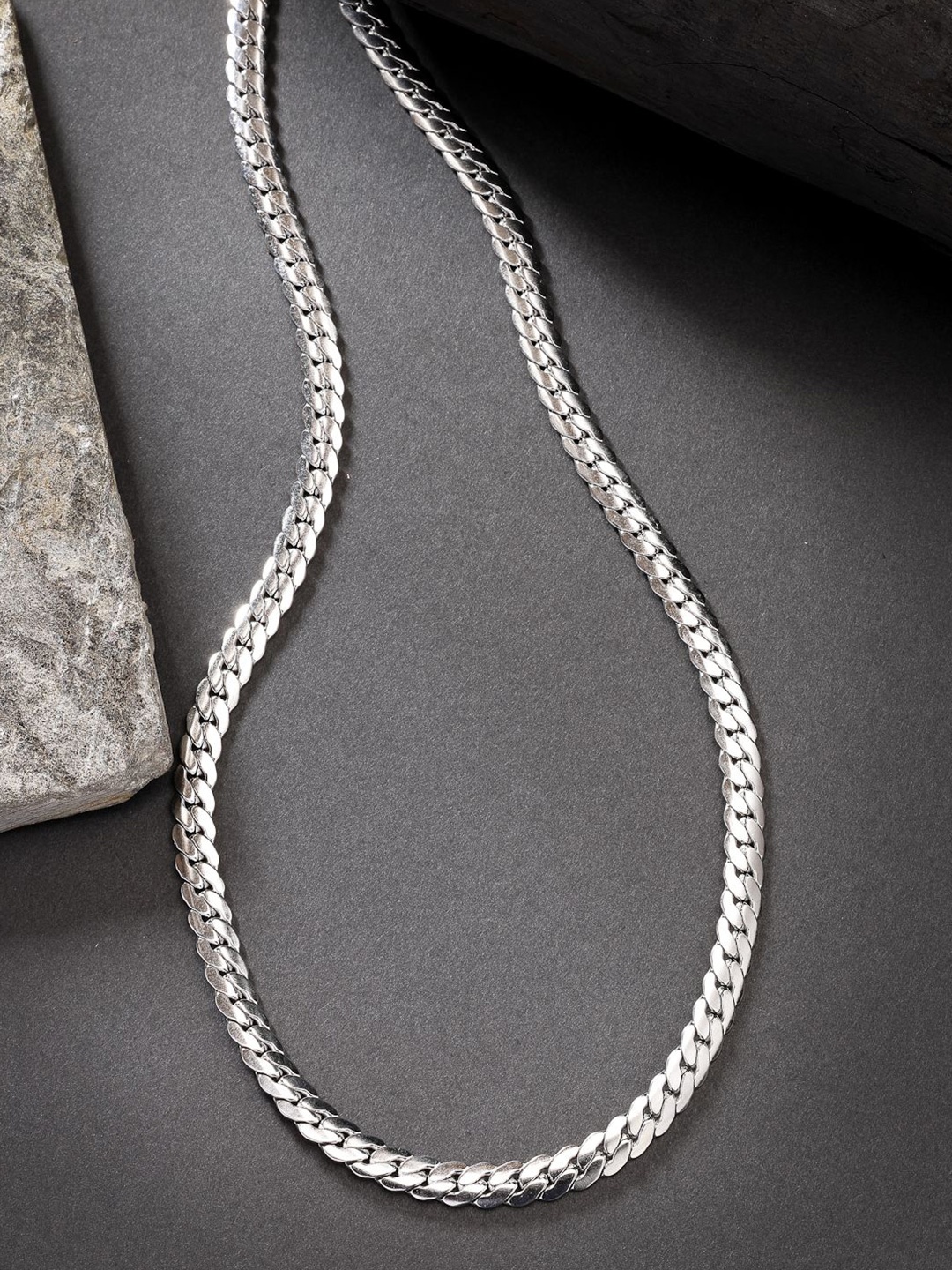 

NVR Men Silver-Plated Stainless Steel Chain