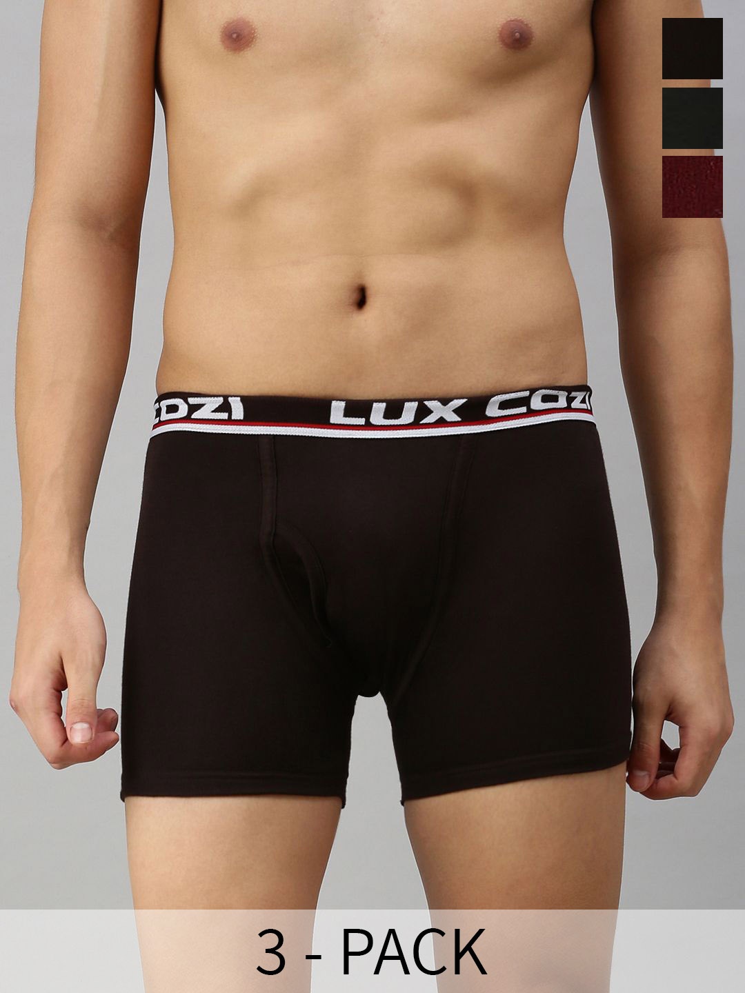 

Lux Cozi Pack Of 3 Assorted Trunks COZI_BIGSHOT_LONGS_PLAIN_AST1_3PC