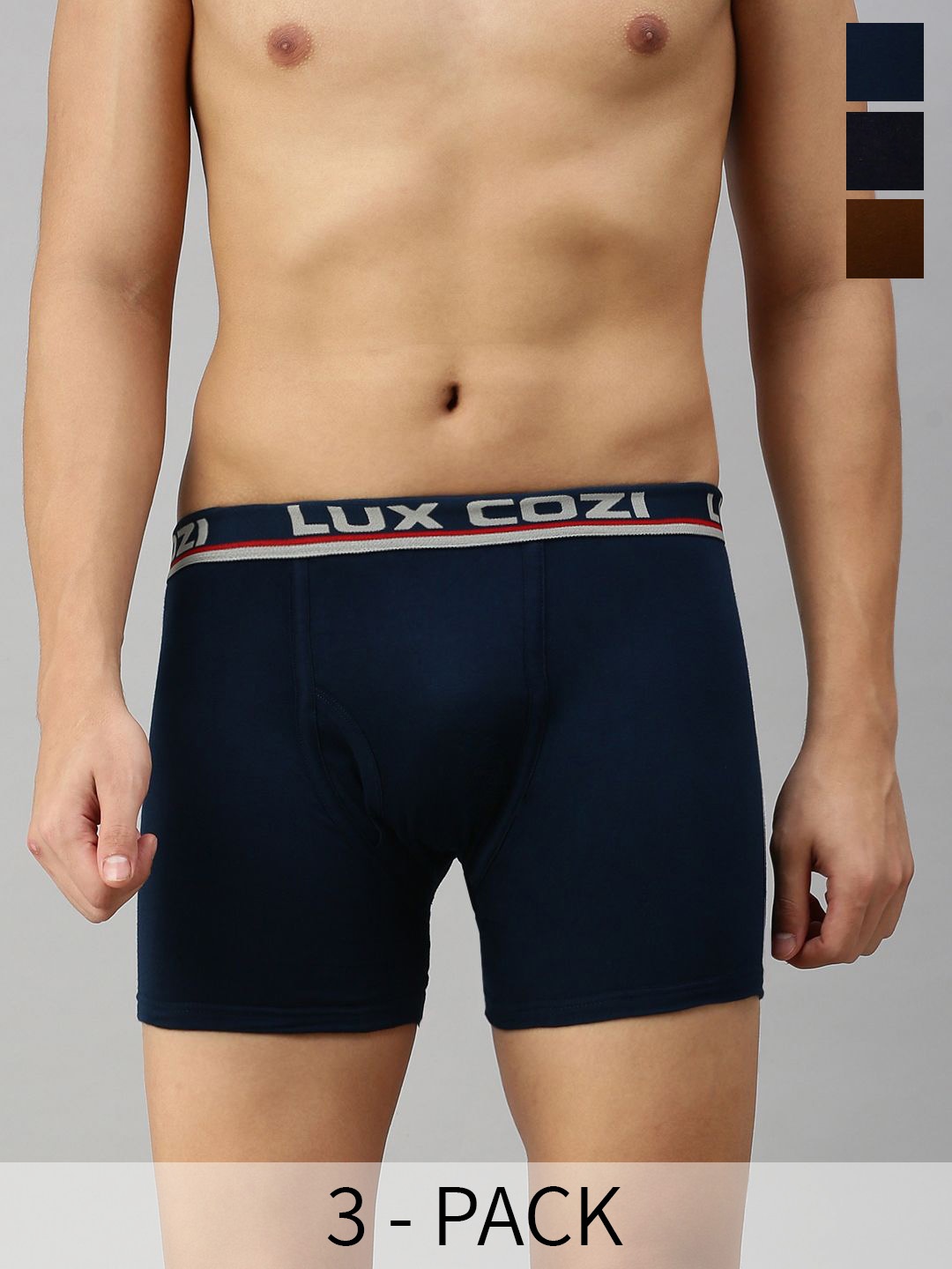 

Lux Cozi Pack Of 3 Assorted Trunks COZI_BIGSHOT_LONGS_PLAIN_AST2_3PC