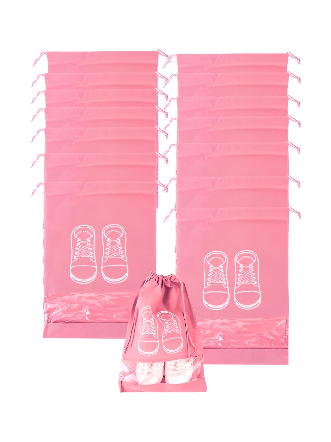 

P-Plus International Pink 15 Pieces Water Resistant Shoes Organiser