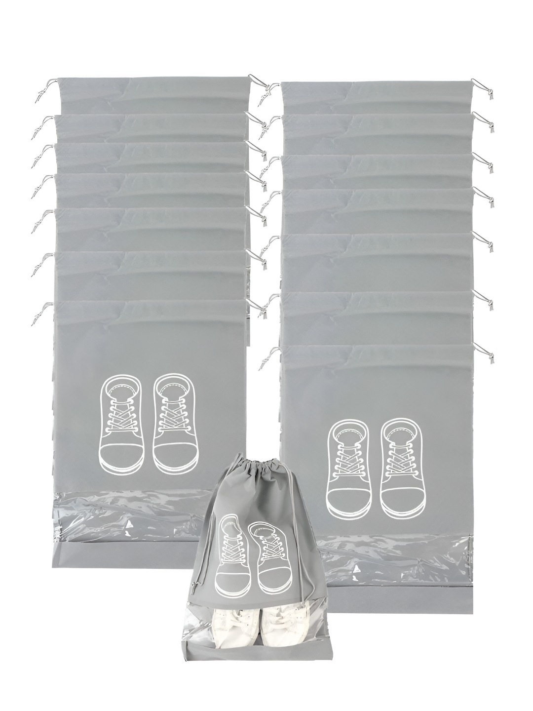 

P-Plus International Grey 5 Pieces Water Resistant Shoes Organiser