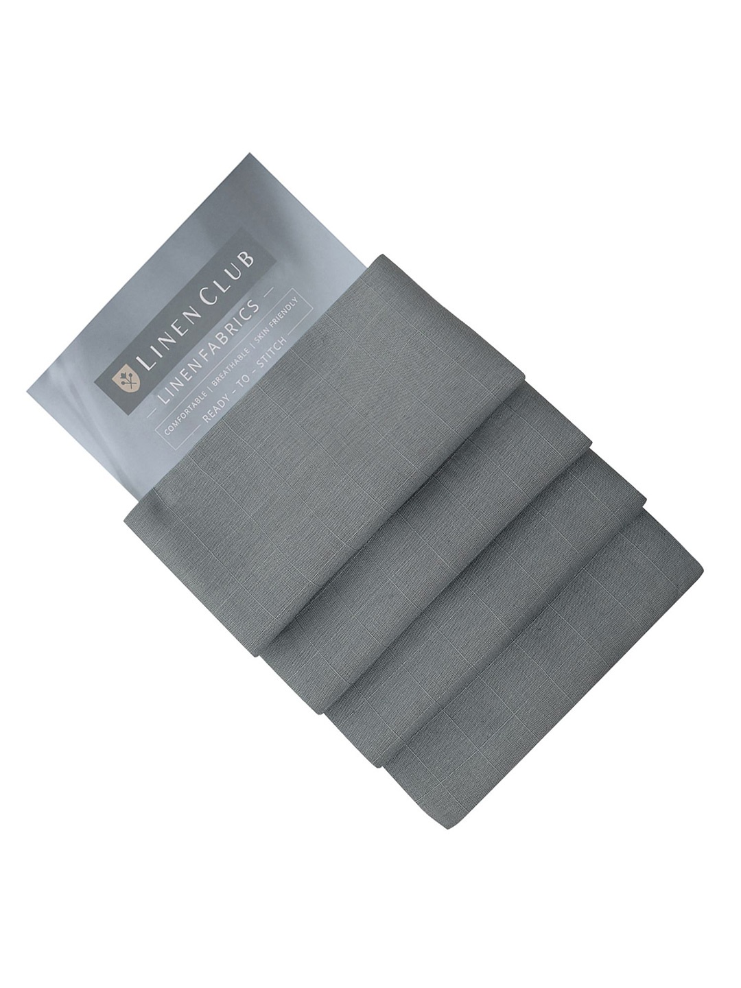 

Linen Club Men Checked Shirt Clothing Fabric, Grey