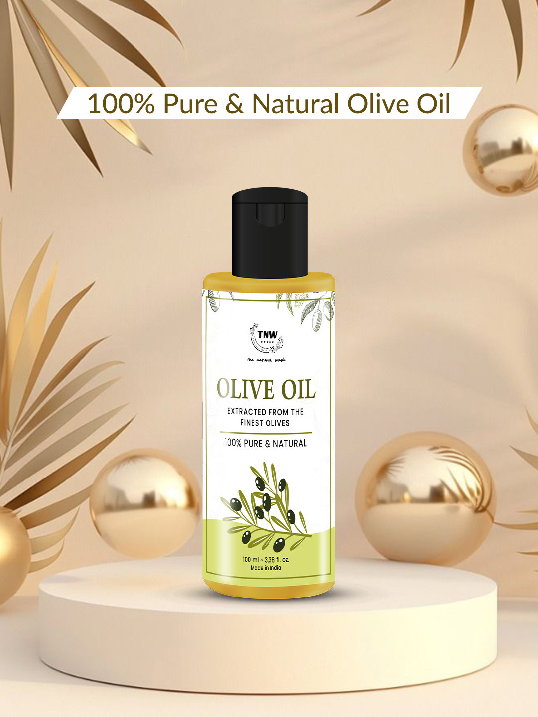 

TNW the natural wash 100% Pure & Natural Olive Oil - 100 ml, Yellow