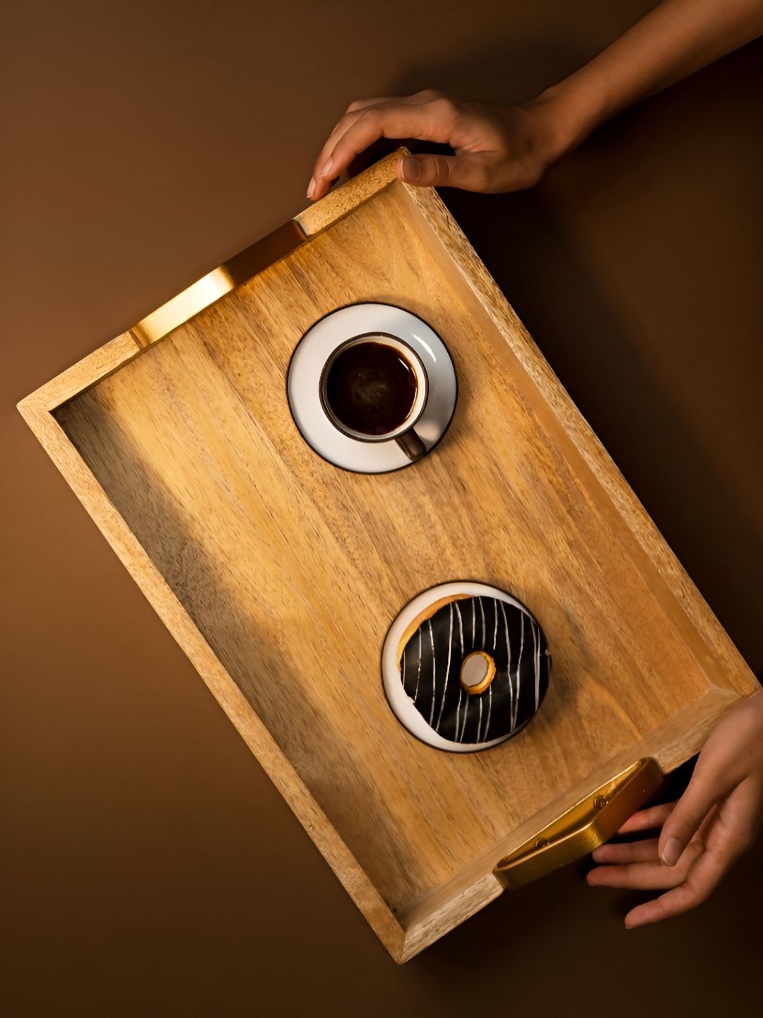 

The Pitara Project Brown Wooden Serving Tray