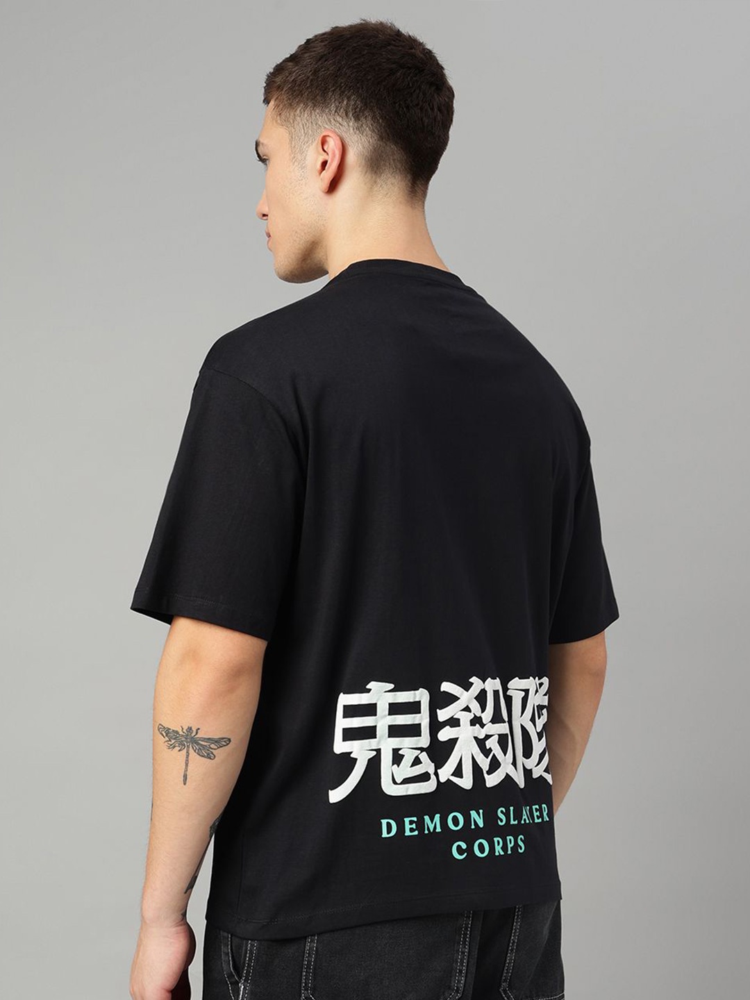 

Free Authority Demon Slayer Printed Oversized Pure Cotton T-Shirt, Black