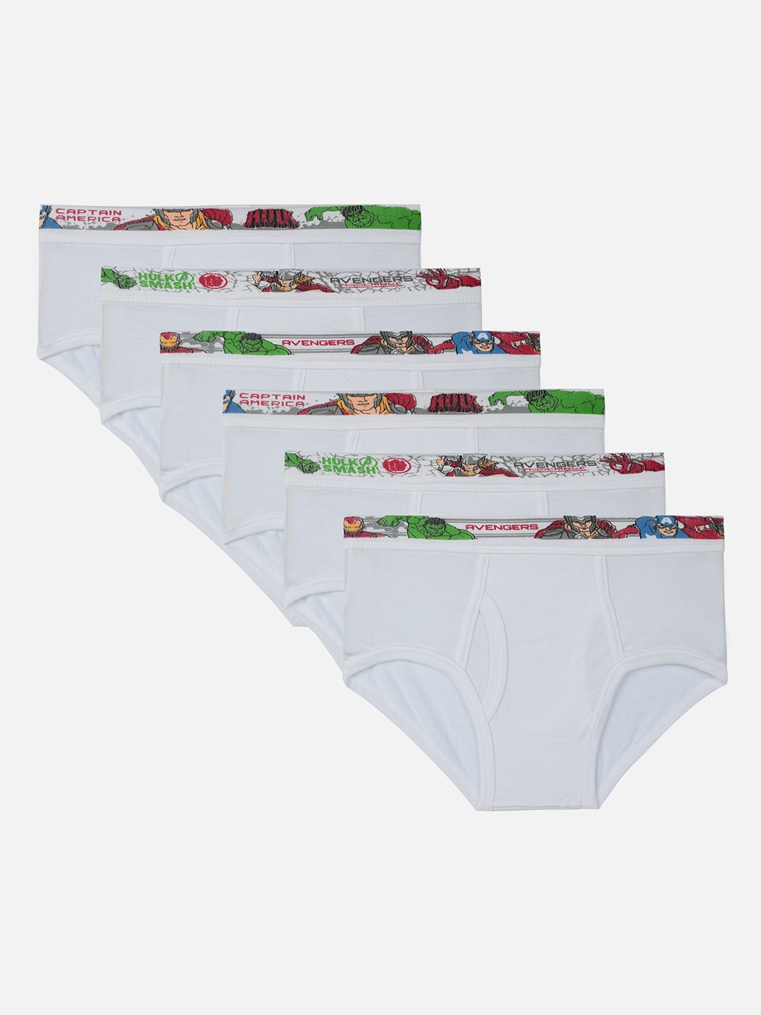 

Bodycare Kids Boys Pack Of 6 Anti Bacterial Cotton Basic Briefs KIA302-PK004_P6, White