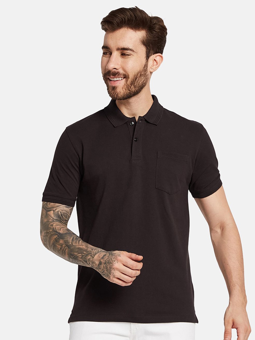 

Octave Men Solid Polo Collar T-shirt, Maroon
