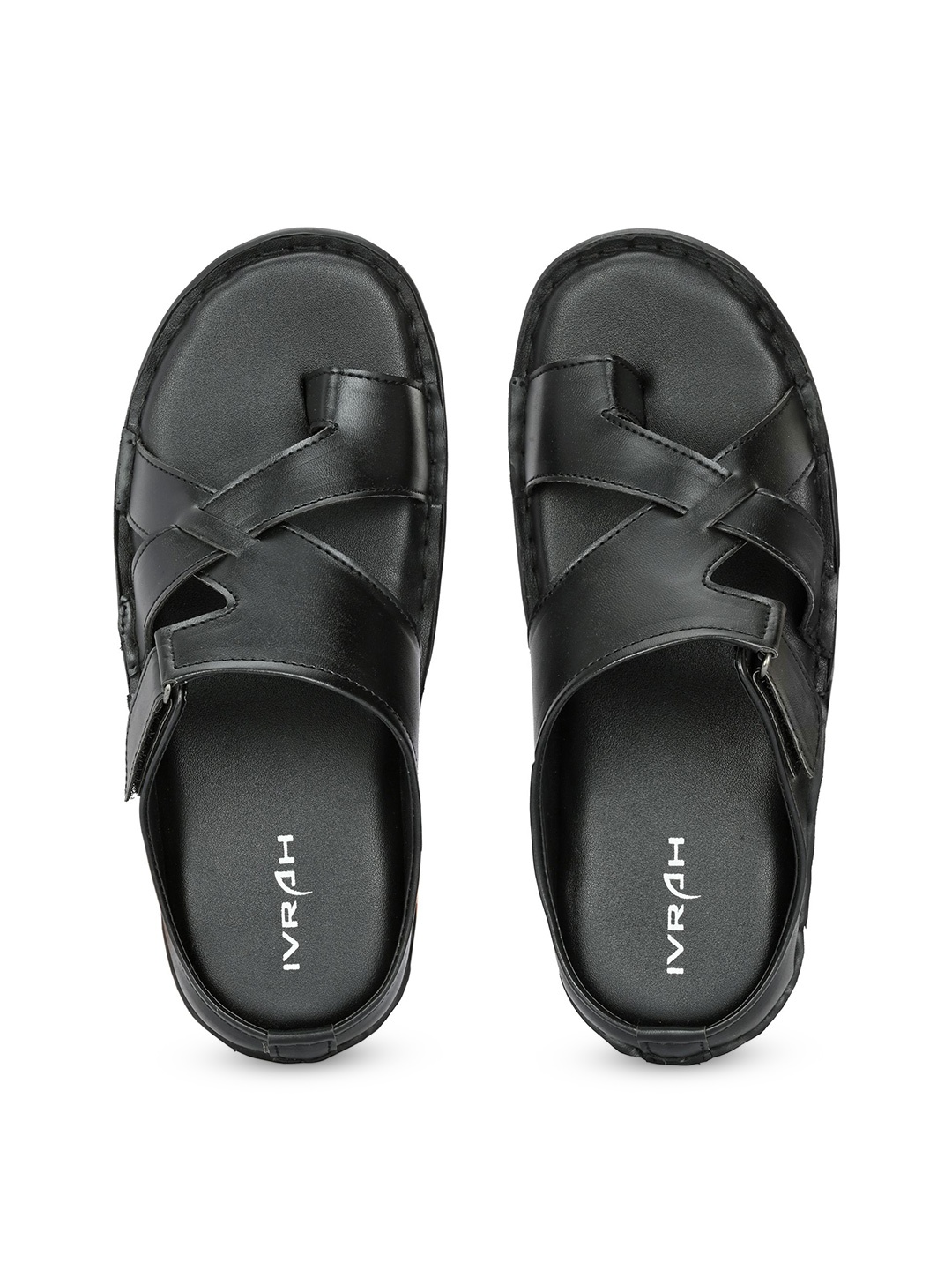 

IVRAH Men Comfort Sandals, Black