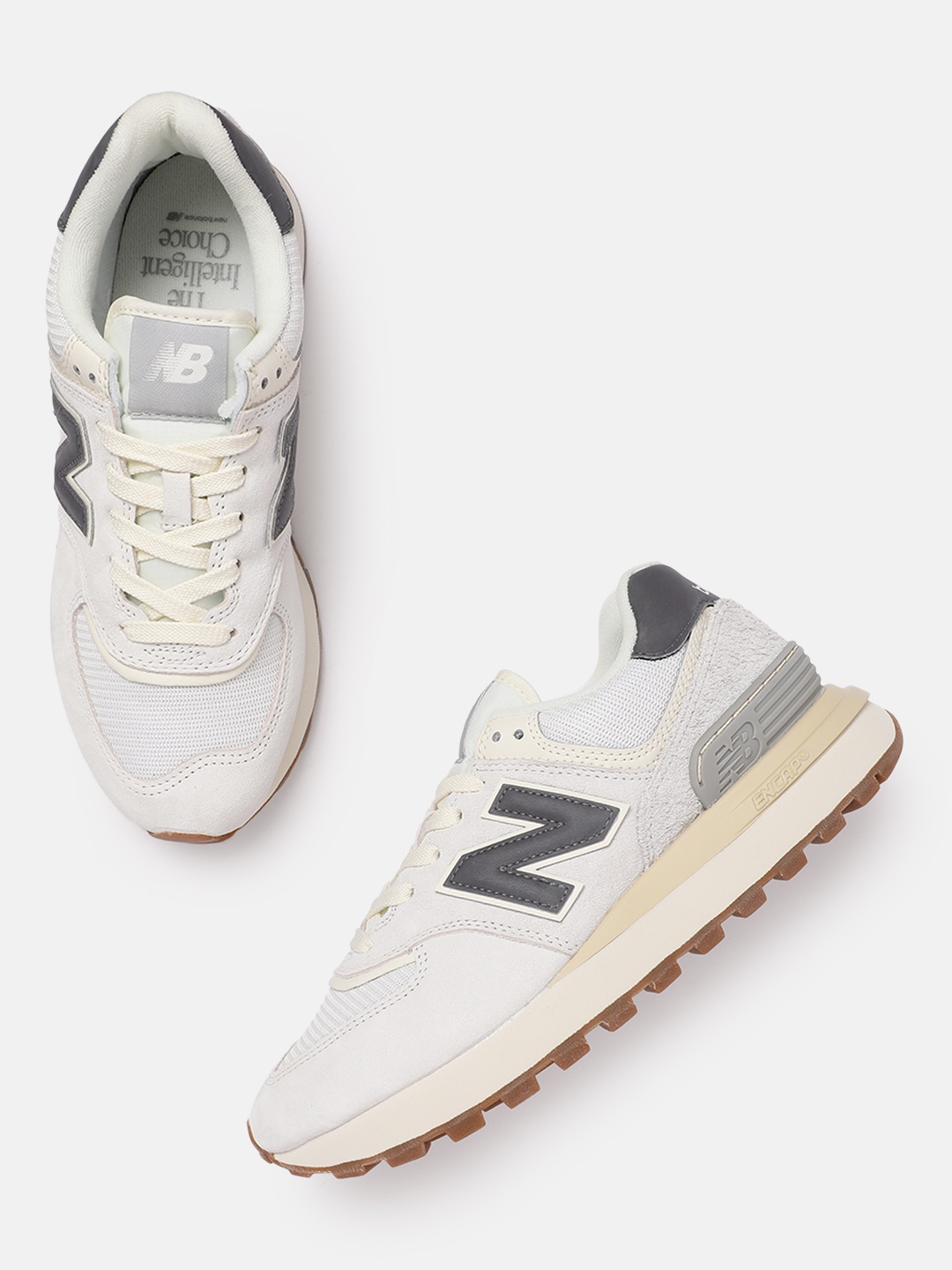 

New Balance 574LG Men Everyday Leather Sneakers, White